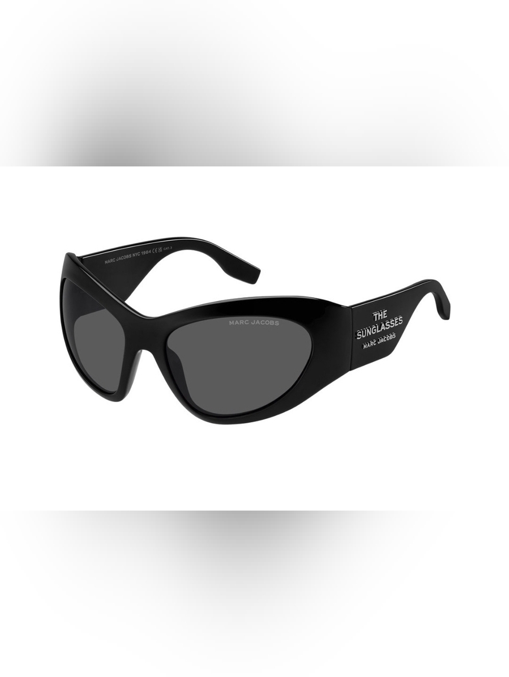 Marc Jacobs MARC773/S 0807 IR Black/Grey 62-18-120 Shield Sunglasses New